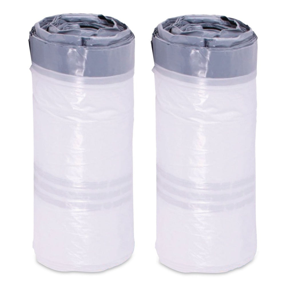 Boardwalk BWK1DK100 13 Gallon 24 in. x 28 in. Drawstring Kitchen Bags - White (50 Bags/Roll, 2 Rolls/Carton)