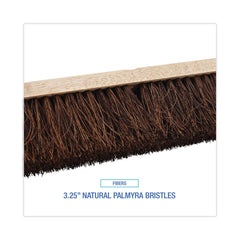 Boardwalk 18 in. Brush 3.25 in. Natural Palmyra Fiber Bristles Floor Brush Head