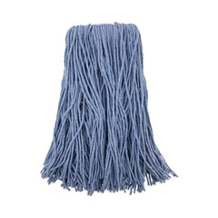 Boardwalk BWK2024B #24 Cotton/Synthetic Fiber Cut-End Standard Mop Head - Blue (12/Carton)