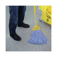 Boardwalk BWK2024B #24 Cotton/Synthetic Fiber Cut-End Standard Mop Head - Blue (12/Carton)