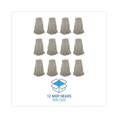 Boardwalk BWK2032CCT #32 Cut-End Cotton Wet Mop Head - White (12/Carton)