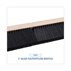 Boardwalk 3 in. Black Polypropylene Bristles 36 in. Brush Floor Brush Head