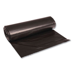 Boardwalk H5645TKKR01 23 Gallon 0.9 mil 28 in. x 45 in. Perforated Roll Linear Low Density Can Liners - Black (25 Bags/Roll, 8 Rolls/Carton)