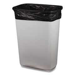 Boardwalk H5645TKKR01 23 Gallon 0.9 mil 28 in. x 45 in. Perforated Roll Linear Low Density Can Liners - Black (25 Bags/Roll, 8 Rolls/Carton)