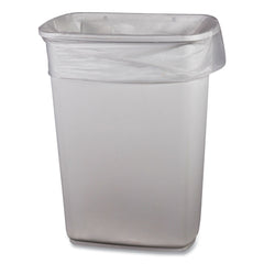 Boardwalk 23 Gallon 0.9 mil 28 in. x 45 in. Perforated Roll Linear Low Density Can Liners - Clear (25 Bags/Roll, 8 Rolls/Carton)
