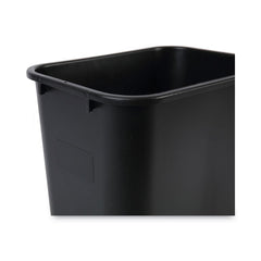 Boardwalk 28 qt. Plastic Soft-Sided Wastebasket - Black