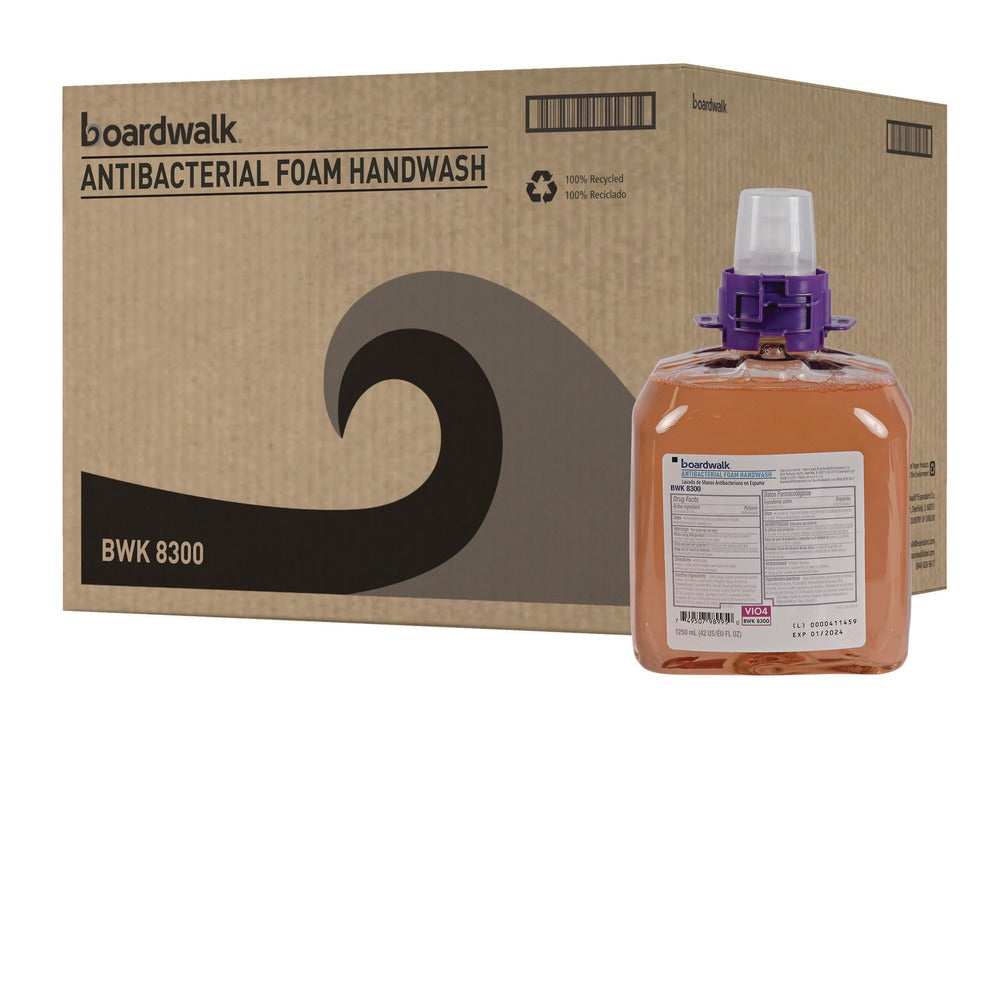 Boardwalk 1250 ml. Foam Antibacterial Handwash Refill - Fruity (4/Carton)
