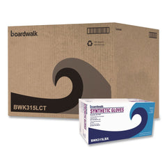Boardwalk 4 mil 9.5 in. Long Powder-Free Synthetic Vinyl Gloves - Large, Cream (100/Box, 10 Boxes/Carton)