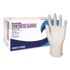 Boardwalk 4 mil 9.5 in. Long Powder-Free Synthetic Vinyl Gloves - Small, Beige (100/Box)