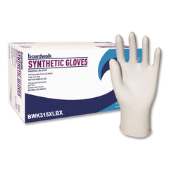 Boardwalk 4 mil 9.5 in. Long Powder-Free Synthetic Vinyl Gloves - Extra Large, Cream (100/Box, 10 Boxes/Carton)