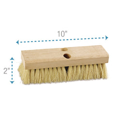 Boardwalk 10 in. Brush 2 in. White Tampico Bristles Deck Brush Head