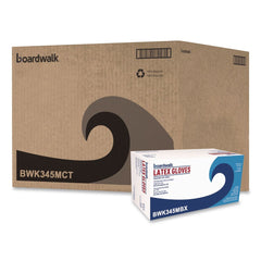 Boardwalk 4.4 mil 9.5 in. Long Powder-Free General-Purpose Latex Gloves - Medium, Natural (100/Box, 10 Boxes/Carton)