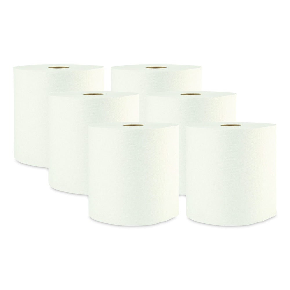 Boardwalk BWK35XTRA 1-Ply 8 in. x 800 ft. Xtra Roll Towels - White (6 Rolls/Carton)