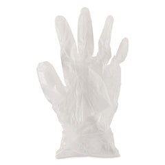 Boardwalk 3.6 mil Thick 9.5 in. Long Powder-Free Exam Vinyl Gloves - Large, Clear (100/Box, 10 Boxes/Carton)