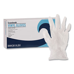 Boardwalk 3.6 mil 9.5 in. Long Powder-Free Exam Vinyl Gloves - Extra Large, Clear (100/Box, 10 Boxes/Carton)