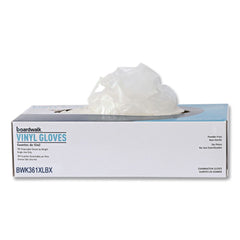 Boardwalk 3.6 mil 9.5 in. Long Powder-Free Exam Vinyl Gloves - Extra Large, Clear (100/Box, 10 Boxes/Carton)