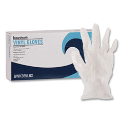 Boardwalk 2.6 mil 9.5 in. Long Powder-Free General Purpose Vinyl Gloves - Large, Clear (100/Box, 10 Boxes/Carton)