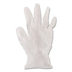 Boardwalk 2.6 mil 9.5 in. Long Powder-Free General Purpose Vinyl Gloves - Large, Clear (100/Box, 10 Boxes/Carton)