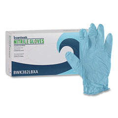Boardwalk 5 mil 9.5 in. Long Powder-Free Disposable Examination Nitrile Gloves - Large, Blue (100/Box, 10 Boxes/Carton)