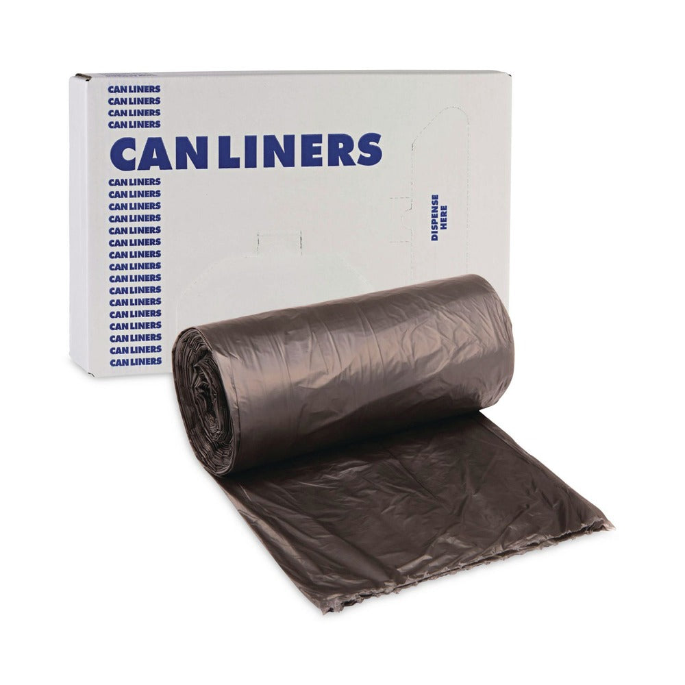 Boardwalk V7658HKKR01 38 in. x 58 in. 14 mic 60 Gallon High-Density Can Liners - Black (200/Carton)