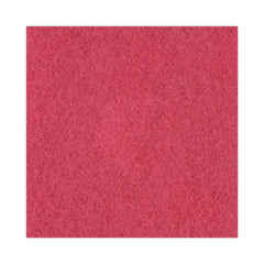 Boardwalk BWK4013RED 13 in. Diameter Buffing Floor Pads - Red (5/Carton)