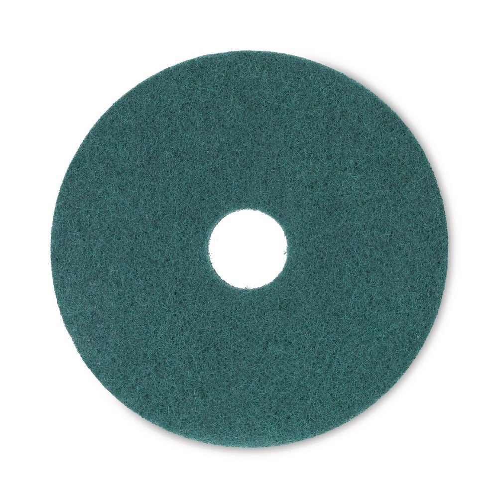 Boardwalk 16 in. Diameter Heavy-Duty Scrubbing Floor Pads - Green (5/Carton)