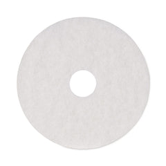 Boardwalk 16 in. Diameter Polishing Floor Pads - White (5/Carton)