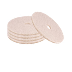 Boardwalk BWK4017NHE 17 in. Diameter Natural Hog Hair Burnishing Floor Pads - Tan (5/Carton)