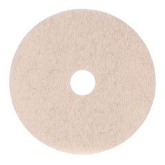 Boardwalk BWK4017NHE 17 in. Diameter Natural Hog Hair Burnishing Floor Pads - Tan (5/Carton)