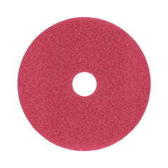 Boardwalk 18 in. Diameter Buffing Floor Pads - Red (5/Carton)