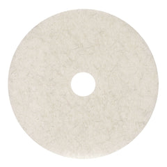 Boardwalk BWK4019NAT 19 in. Diameter Natural Burnishing Floor Pads - White (5/Carton)