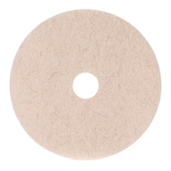 Boardwalk BWK4019NHE 19 in. Diameter Natural Hog Hair Burnishing Floor Pads - Tan (5/Carton)