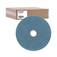 Boardwalk 20 in. Diameter Burnishing Floor Pads - Aqua (5/Carton)