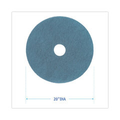 Boardwalk 20 in. Diameter Burnishing Floor Pads - Aqua (5/Carton)