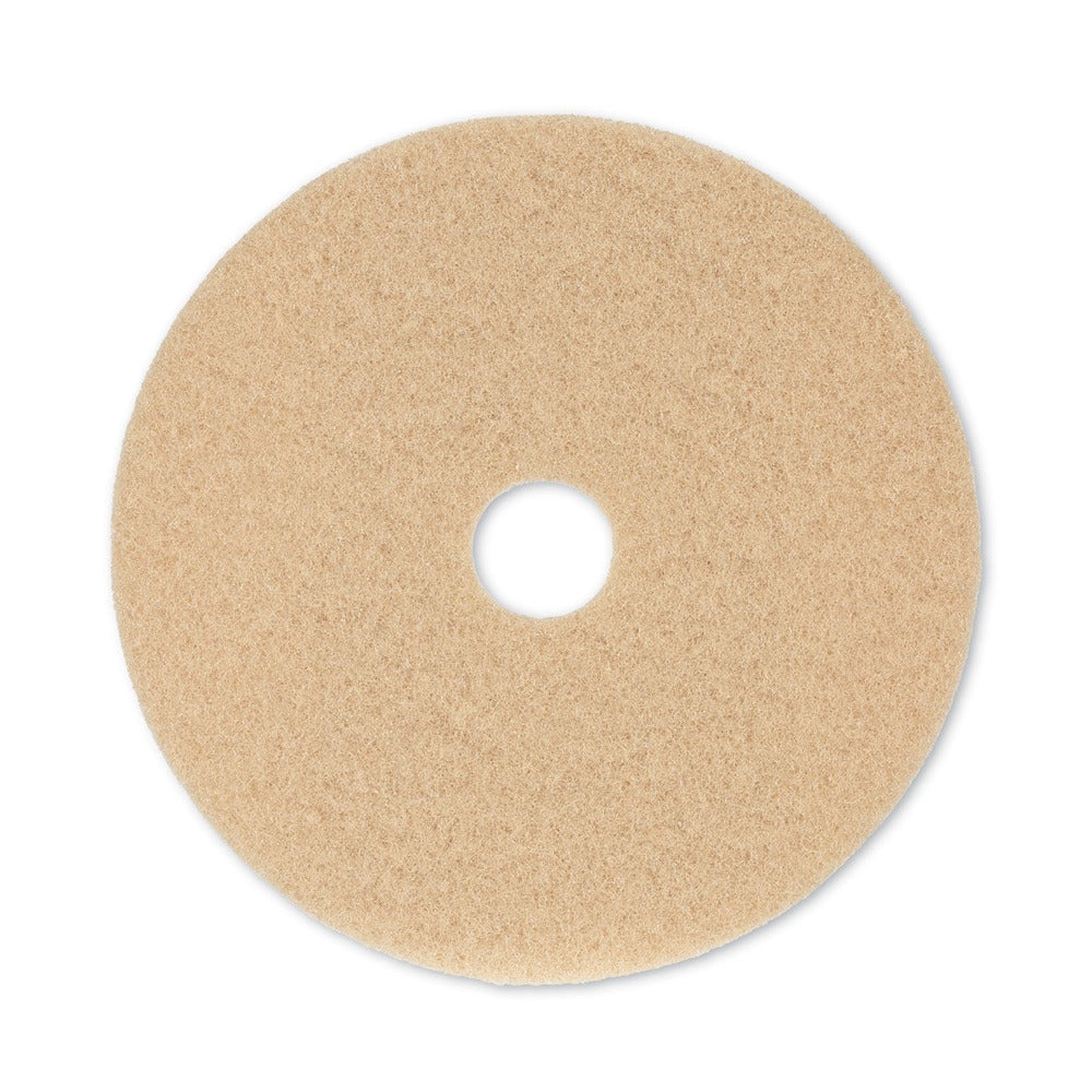 Boardwalk 20 in. Diameter Burnishing Floor Pads - Tan (5/Carton)