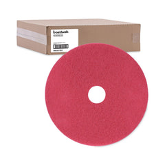 Boardwalk BWK4021RED 21 in. Diameter Buffing Floor Pads - Red (5/Carton)