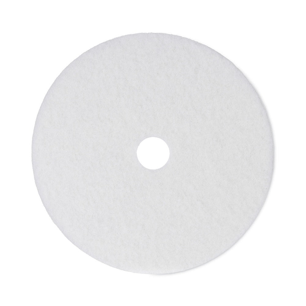 Boardwalk 21 in. Diameter Polishing Floor Pads - White (5/Carton)