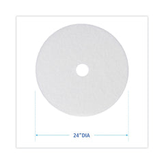 Boardwalk 24 in. Diameter Polishing Floor Pads - White (5/Carton)