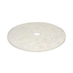 Boardwalk 27 in. Diameter Natural Burnishing Floor Pads - White (5/Carton)