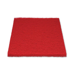 Boardwalk 28 in. x 14 in. Buffing Floor Pads - Red (10/Carton)