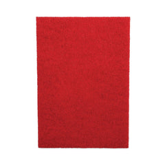 Boardwalk 28 in. x 14 in. Buffing Floor Pads - Red (10/Carton)