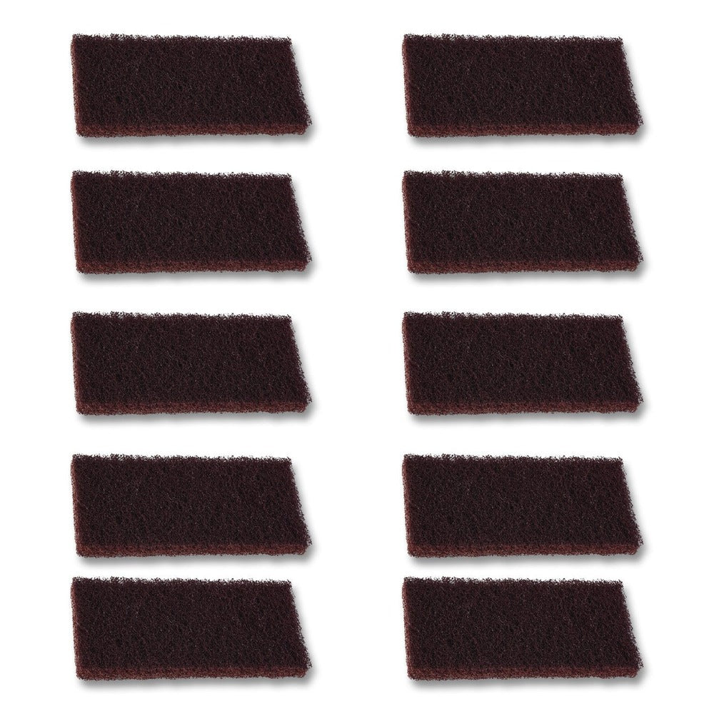Boardwalk 4.62 in. x 10 in. Heavy-Duty Utility Pad - Brown (10/Carton)