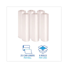 Boardwalk V8046ENKR01 40 in. x 46 in. 45 gal. 19 mic High-Density Can Liners - Natural (150/Carton)