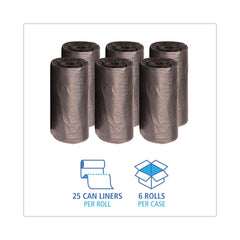 Boardwalk V8046EKKR01 40 in. x 46 in. 45 gal. 19 mic High-Density Can Liners - Black (150/Carton)
