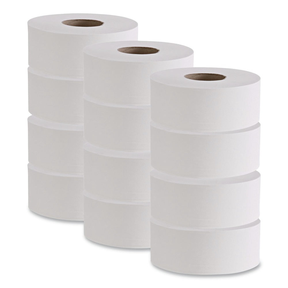 Boardwalk 3.2 in. x 525 ft. 2 Ply Septic Safe Jumbo Roll Bathroom Tissue - White (12/Carton)