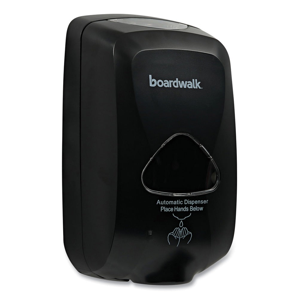 Boardwalk 6 in. x 4.05 in. x 10.58 in. 1200 mL Touch-Free Foam Soap Dispenser - Black