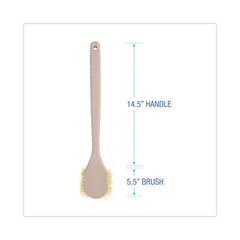 Boardwalk 20 in. Long Polypropylene Fill Handle Utility Brush - Tan