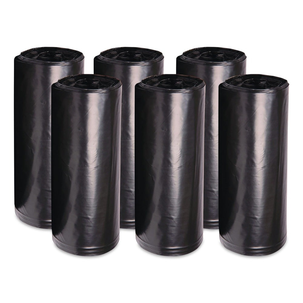 Boardwalk V8647EKKR01 43 in. x 47 in. 56 gal. 19 mic High-Density Can Liners - Black (150/Carton)