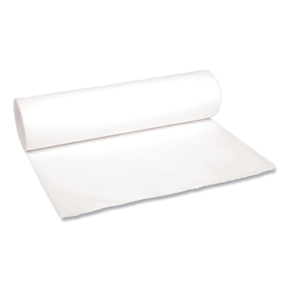 Boardwalk H8647HWKR01 43 in. x 47 in. 56 gal. 0.6 mil Low-Density Waste Can Liners - White (100/Carton)