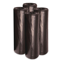 Boardwalk H8647HKKR01 43 in. x 47 in. 56 gal. 0.6 mil Low-Density Waste Can Liners - Black (100/Carton)